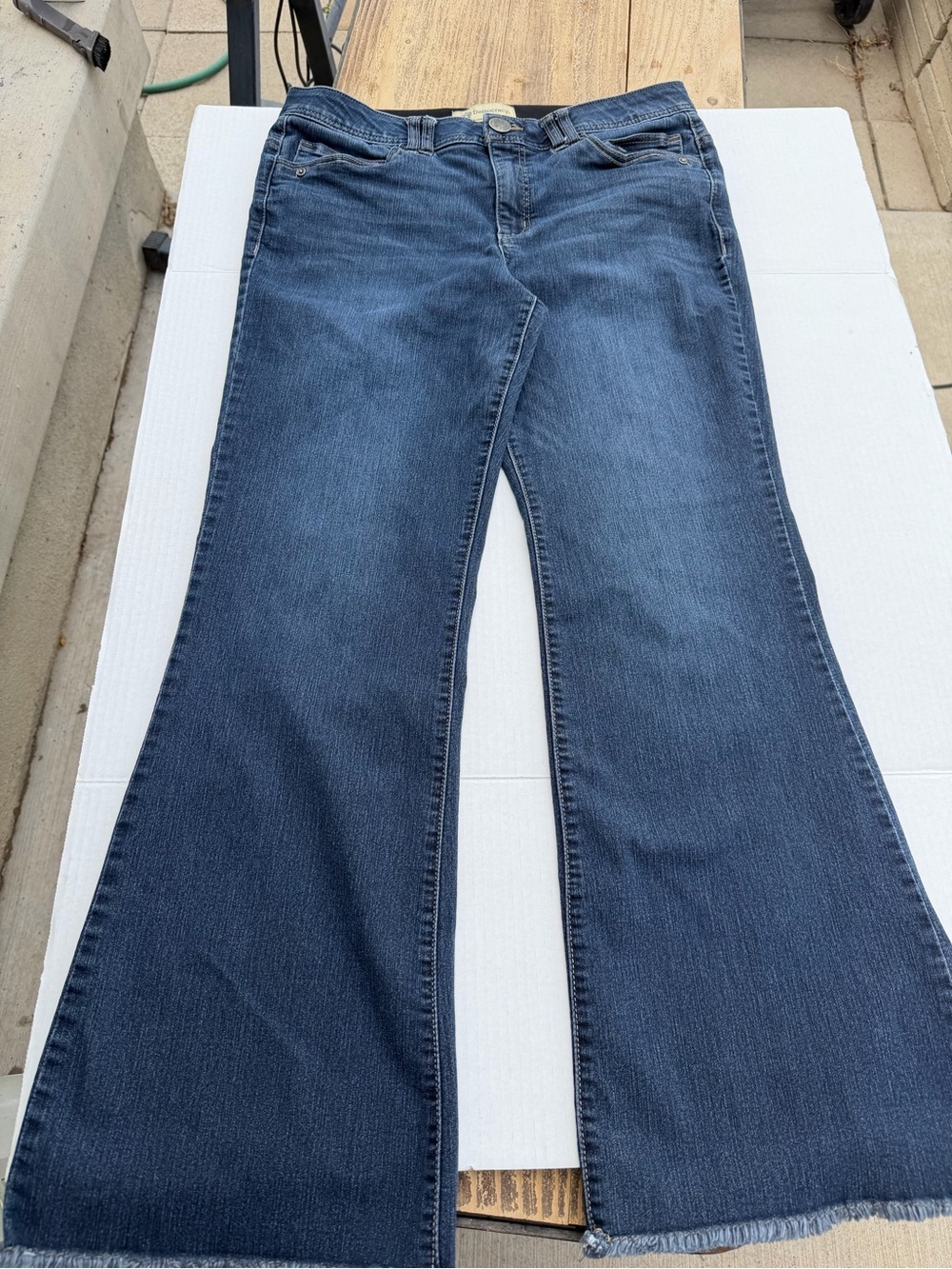 Democracy Dark Blue Flare Jeans - Stretch Wide Leg